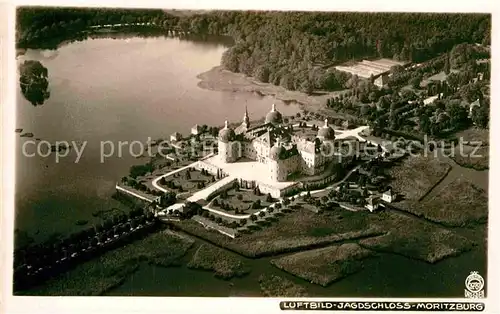 AK / Ansichtskarte Foto Hahn Nr. 3781 Fliegeraufnahme Jagdschloss Moritzburg  Kat. Fotografie