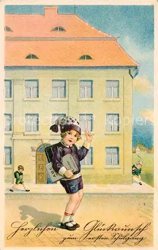 AK / Ansichtskarte Kinder Child Enfants Schule Schulgang Einschulung  Kat. Kinder