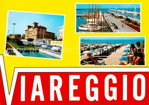 AK / Ansichtskarte Viareggio Hafen Mole Segelyachten Strand Kat. viareggio