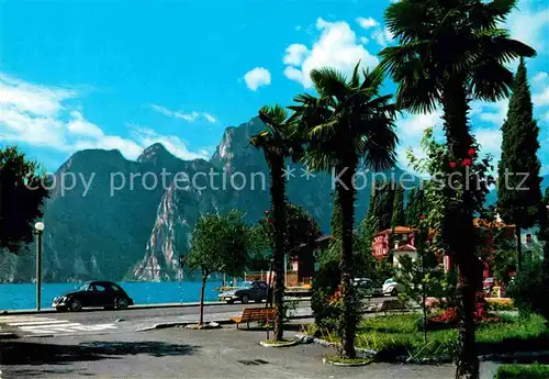 AK / Ansichtskarte Torbole Lago di Garda Panorama Uferstrasse Palmen Gardasee Kat. Italien