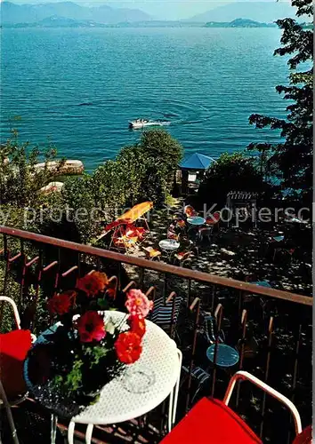 AK / Ansichtskarte Meina Victoria Palace Hotel Restaurant Terrasse Lago Maggiore Kat. Meina