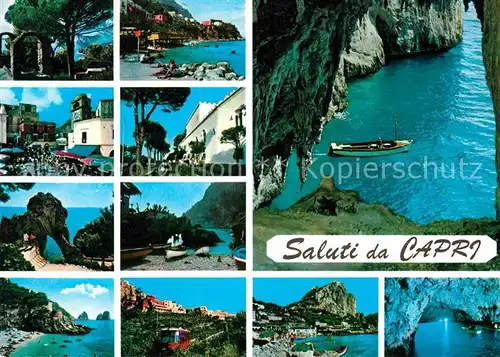 AK / Ansichtskarte Capri Teilansichten der Insel Kueste Felsen Bucht Grotte Kat. Golfo di Napoli