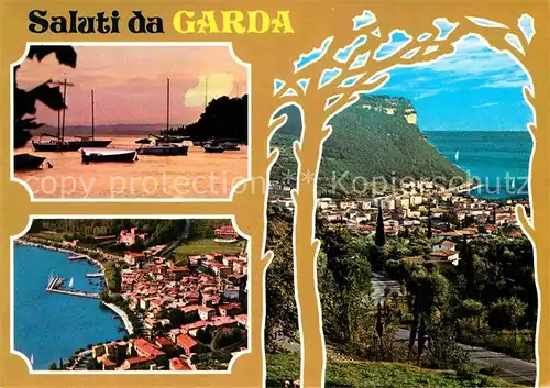 AK / Ansichtskarte Garda Panorama Hafen in der Abendsonne Kat. Lago di Garda 