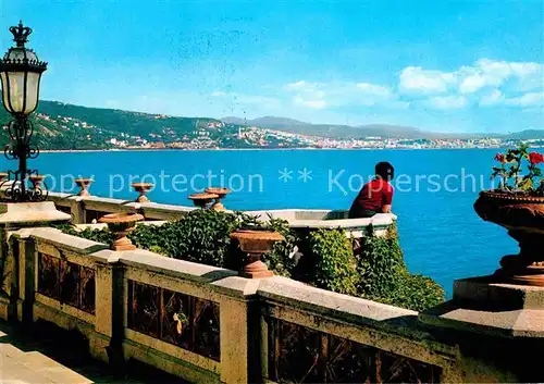 AK / Ansichtskarte Trieste Parco di Miramare veduta del golfo dalla terrazza del castello Kat. Trieste