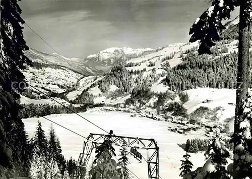 AK / Ansichtskarte Churwalden Panorama mit Sesselbahn Kat. Churwalden