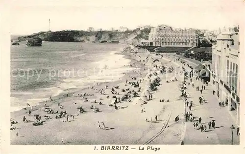 AK / Ansichtskarte Biarritz Pyrenees Atlantiques La Plage Kat. Biarritz