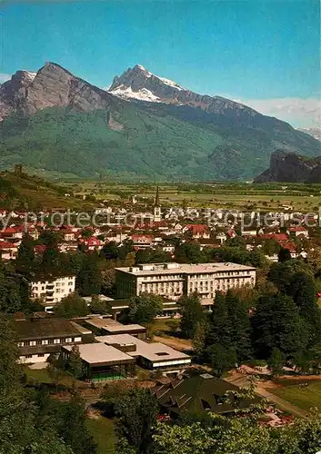 AK / Ansichtskarte Bad Ragaz Panorama mit Blick zum Gonzen und Alvier Kat. Bad Ragaz