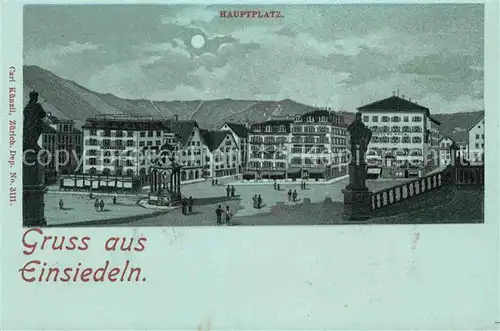 AK / Ansichtskarte Einsiedeln SZ Hauptplatz Kat. Einsiedeln