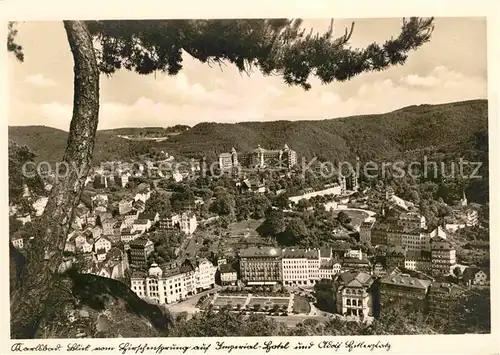 AK / Ansichtskarte Karlsbad Eger Blick vom Spirschensprung auf Imperial Hotel