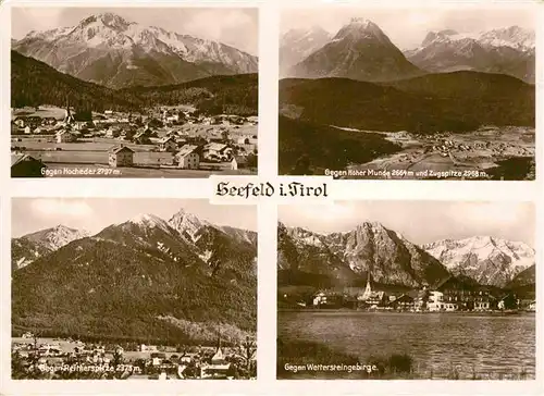 AK / Ansichtskarte Seefeld Tirol Hocheder Hohe Munde Zugspitze Reitherspitze Wettersteingebirge Kat. Seefeld in Tirol