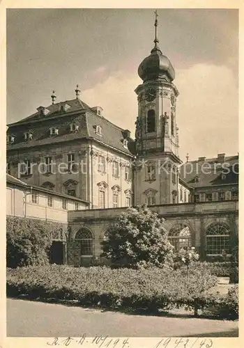 AK / Ansichtskarte Werneck Schloss Werneck Ehrenhof mit Schlosskirche Kat. Werneck