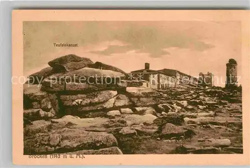 AK / Ansichtskarte Brocken Harz Teufelskanzel