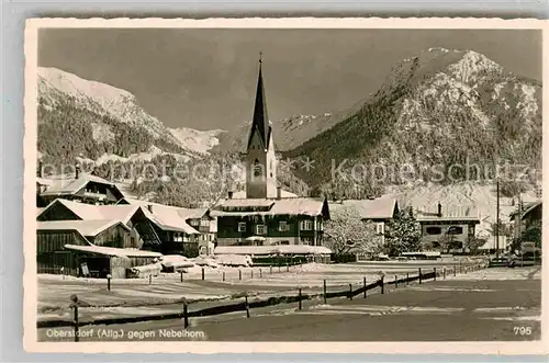 AK / Ansichtskarte Oberstdorf Kirche Nebelhorn Kat. Oberstdorf