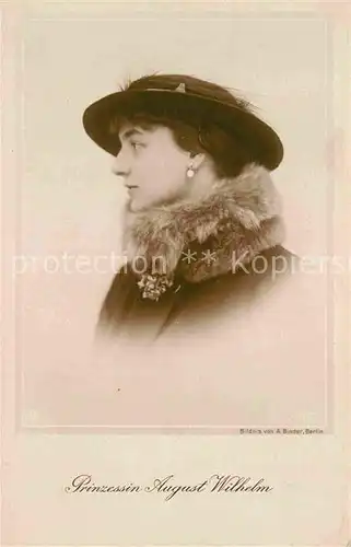 AK / Ansichtskarte Adel Preussen Prinzessin August Wilhelm  Kat. Koenigshaeuser