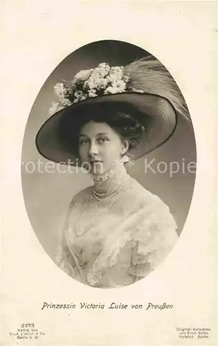 AK / Ansichtskarte Adel Preussen Prinzessin Victoria Luise  Kat. Koenigshaeuser