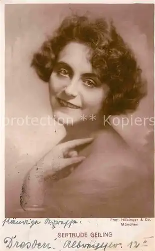 AK / Ansichtskarte Schauspieler Gertrude Geiling  Kat. Kino und Film