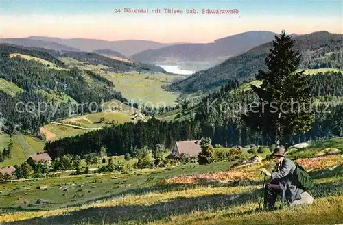 AK / Ansichtskarte Baerental Feldberg Titisee Panorama Wanderer Kat. Feldberg (Schwarzwald)