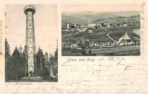 AK / Ansichtskarte Saig Schwarzwald Hochfirstturm  Kat. Lenzkirch