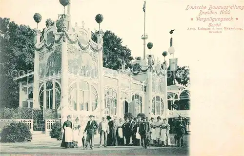 AK / Ansichtskarte Dresden Deutsche Bauausstellung 1900 Vergnuegungseck Handel Kat. Dresden Elbe