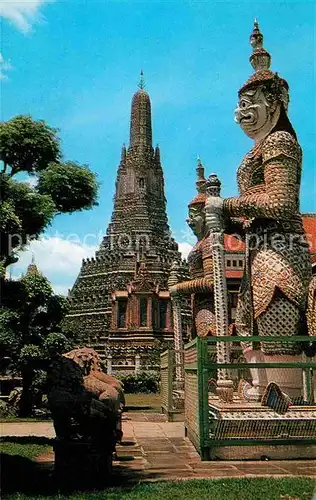 AK / Ansichtskarte Bangkok Giant guardians of the wat Arun Temple of Dawn Kat. Bangkok