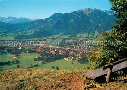 AK / Ansichtskarte Lenggries Panorama Blick von der Denkalm zum Brauneck Bayerische Alpen Kat. Lenggries