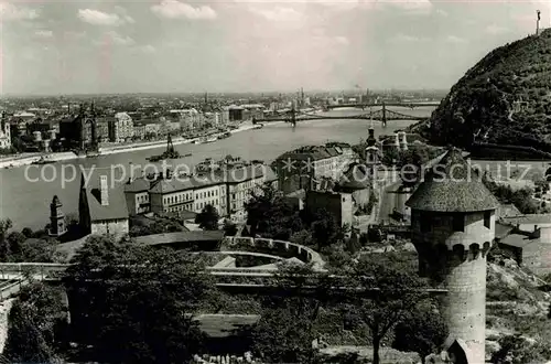 AK / Ansichtskarte Budapest Panorama Blick ueber die Donau Kat. Budapest