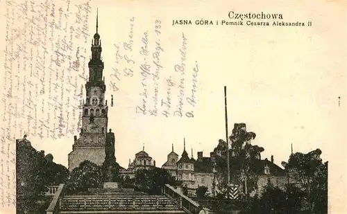 AK / Ansichtskarte Czestochowa Schlesien Jasna Gora Kat. Tschenstochau