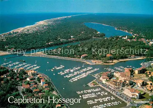 AK / Ansichtskarte Capbreton sur Mer Port Canal Lac d Hossegor Ocean Foret vue aerienne Kat. Capbreton