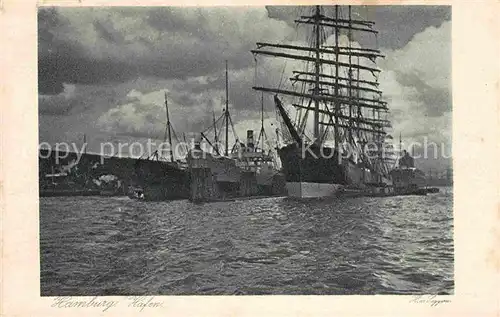 AK / Ansichtskarte Segelschiffe Hamburg Hafen  Kat. Schiffe