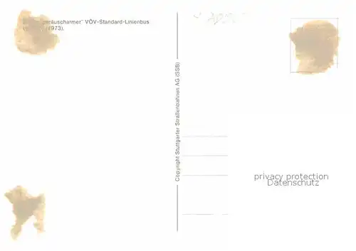 AK / Ansichtskarte Autobus Omnibus VoeV Standart Linienbus SSB Stuttgart Kat. Autos