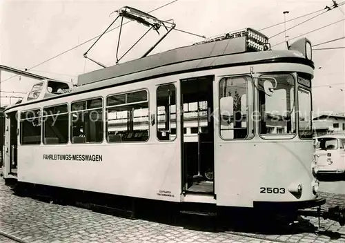 AK / Ansichtskarte Strassenbahn Fahrleitungsmesswagen Triebwagen Stuttgart Kat. Strassenbahn