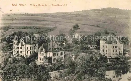 AK / Ansichtskarte Bad Elster Villen Kolonie Forellenteich Kat. Bad Elster