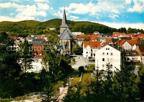 AK / Ansichtskarte Waldkappel Ortsansicht mit Kirche Kat. Waldkappel