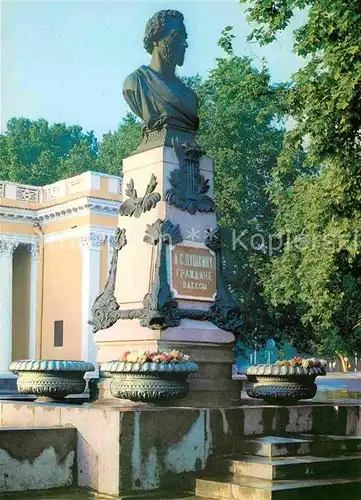 AK / Ansichtskarte Odessa Ukraine Puschkin Denkmal