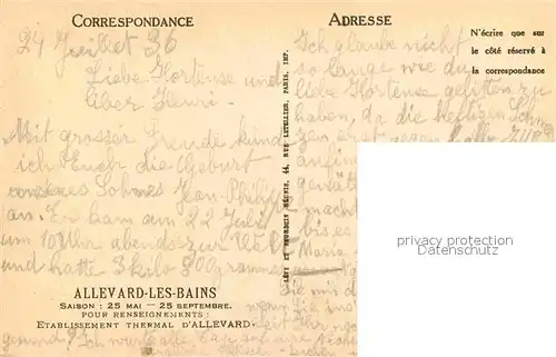 AK / Ansichtskarte Allevard les Bains Isere Vue generale Prise des Chataigniers Kat. Allevard