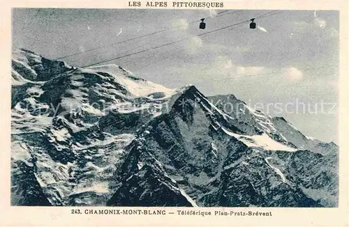 AK / Ansichtskarte Chamonix Mont Blanc Teleferique Plan Pratz Brevent Kat. Chamonix Mont Blanc