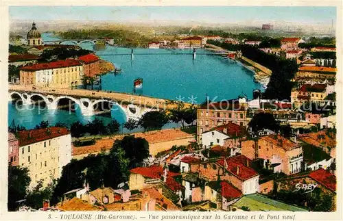 AK / Ansichtskarte Toulouse Haute Garonne Vue panoramique sur la Garonne et le Pont neuf Kat. Toulouse