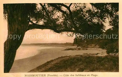 AK / Ansichtskarte Ile de Noirmoutier Cote des Sableaux et Plage Kat. Noirmoutier en l Ile