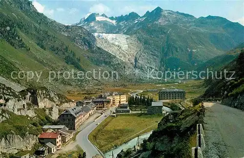 AK / Ansichtskarte Gletsch mit Rhonegletscher und Galenstock Kat. Rhone