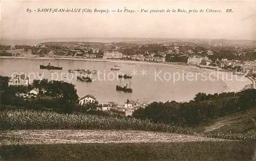 AK / Ansichtskarte Saint Jean de Luz La Plage Vue generale de la Baie prise de Ciboure Kat. Saint Jean de Luz