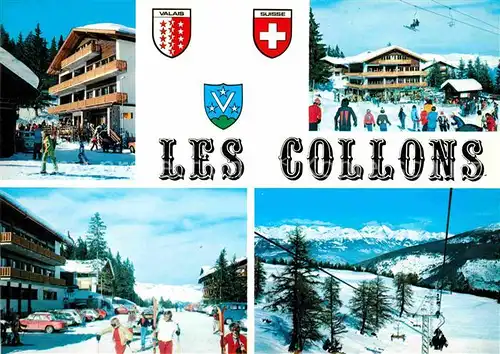AK / Ansichtskarte Les Collons Wintersportplatz Alpen Berghotel Sessellift Kat. Les Collons