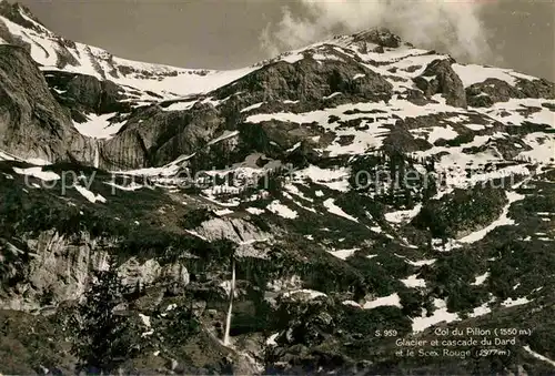 AK / Ansichtskarte Col du Pillon Glacier et cascade du Dard et le Scex Rouge Gebirgspanorama Kat. Pillon Col du