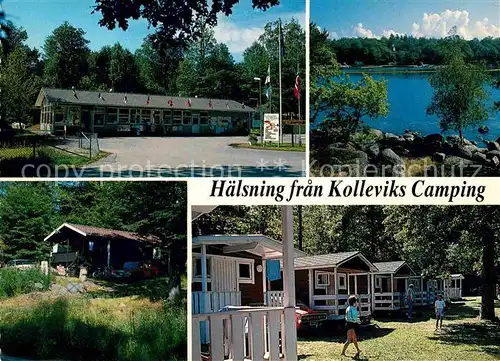 AK / Ansichtskarte Karlshamn Kolleviks Camping Bungalows Kiosk See Kat. Karlshamn