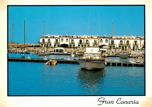 AK / Ansichtskarte Mogan Hafen Motorboot Kat. Gran Canaria Spanien