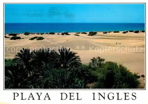 AK / Ansichtskarte Playa del Ingles Gran Canaria Wuestenlandschaft Atlantischer Ozean Kat. San Bartolome de Tirajana