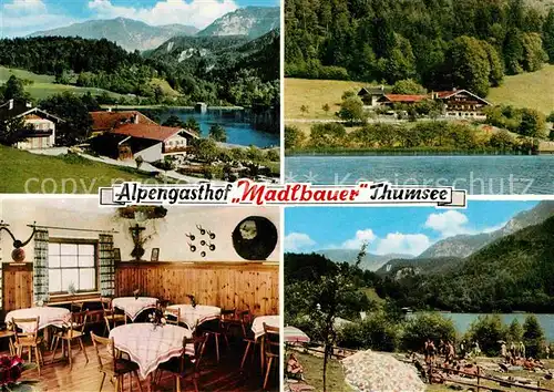 AK / Ansichtskarte Karlstein Oberbayern Alpengasthof Mahlbauer Thumsee Alpen Kat. Bad Reichenhall