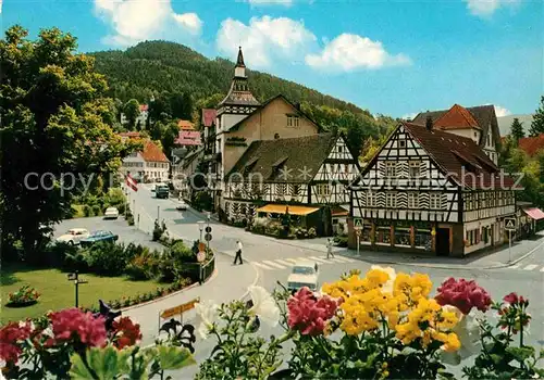 AK / Ansichtskarte Bad Herrenalb Hauptstrasse Fachwerkhaeuser Kurort im Schwarzwald Kat. Bad Herrenalb