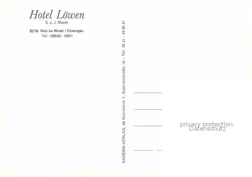 AK / Ansichtskarte Reit Winkl Hotel Loewen Alpenblick Kat. Reit im Winkl