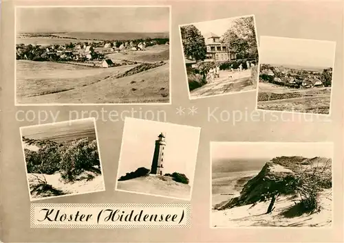 AK / Ansichtskarte Kloster Hiddensee Strand Leuchtturm Kat. Insel Hiddensee