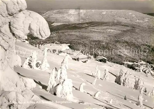 AK / Ansichtskarte Arber Schutzhaus mit Bergstation Hotel Brennes